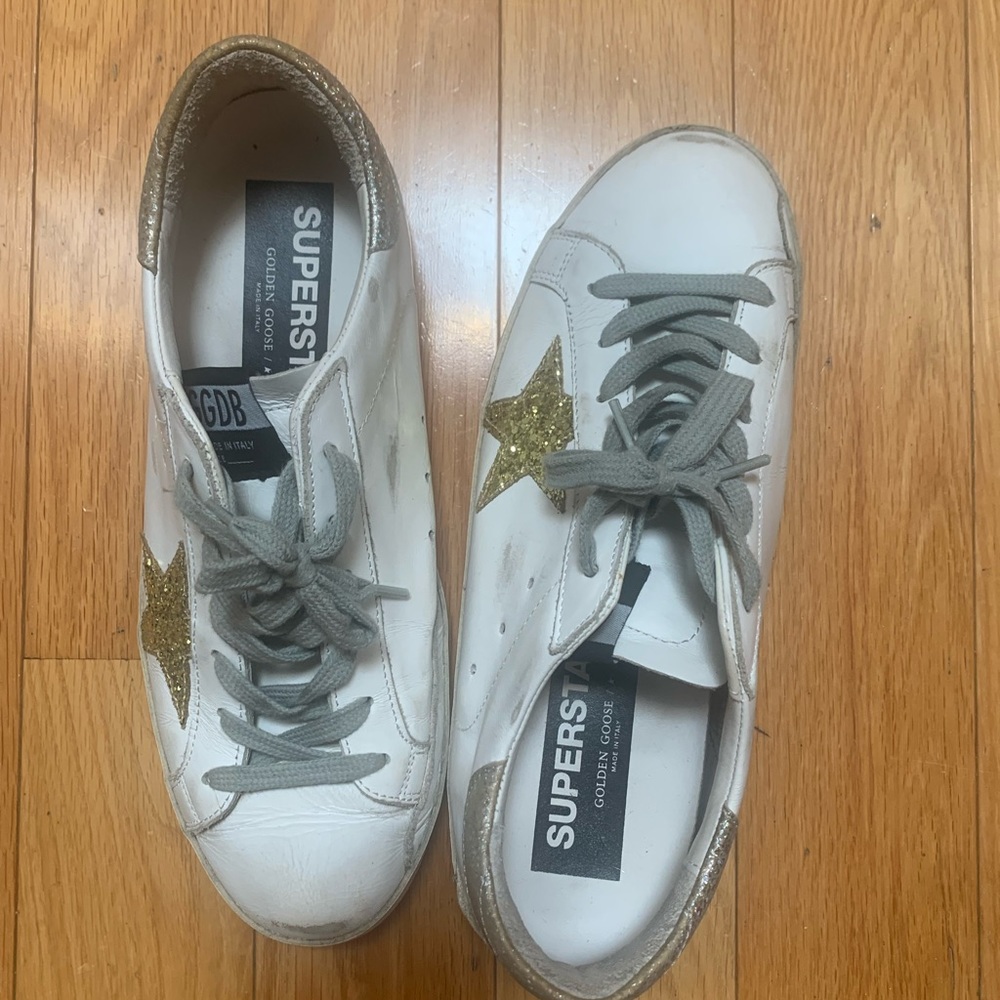 Golden goose low rise white sneakers
